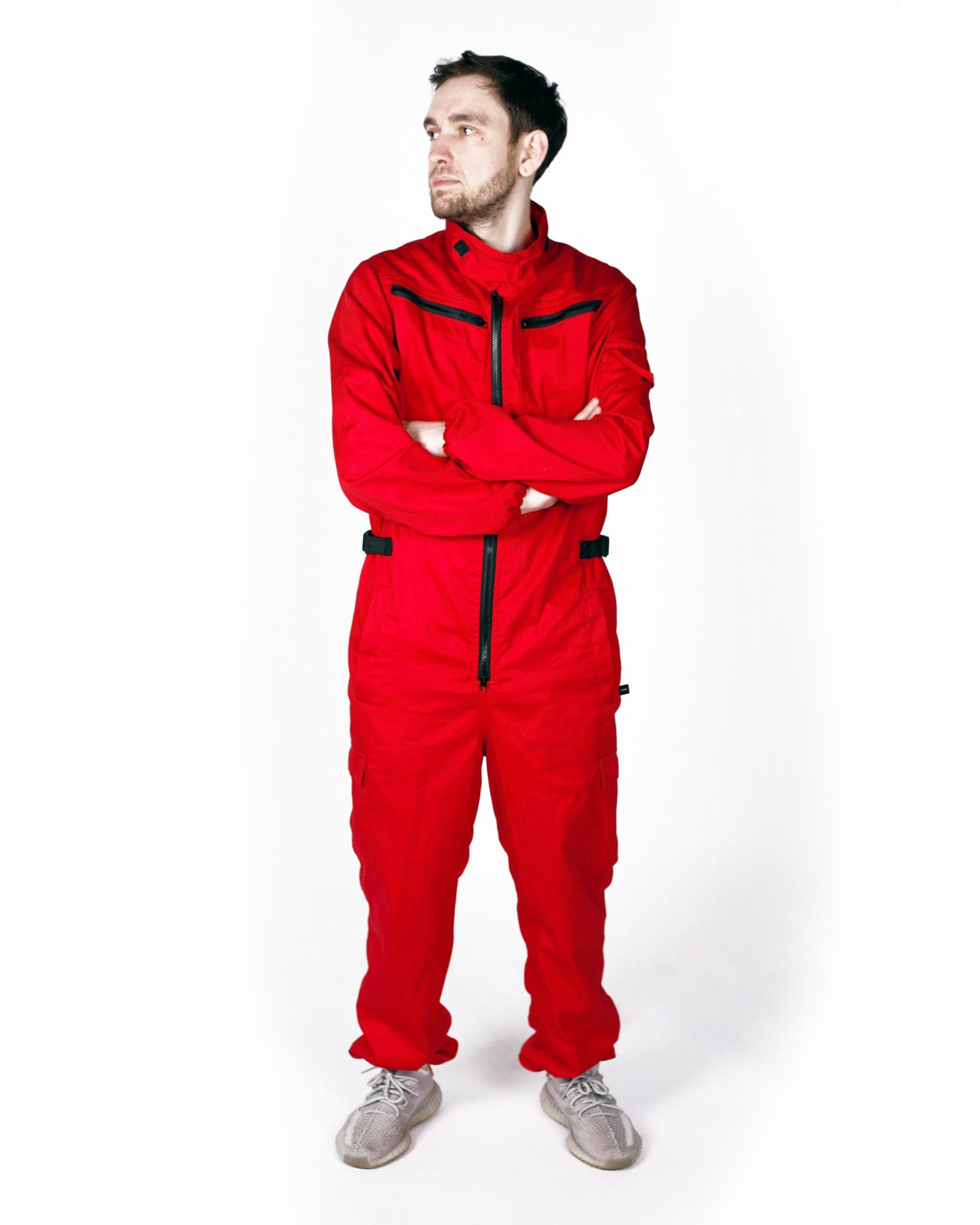 Комбинезон рабочий Grom красный хб